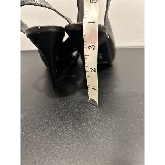 Simply Vera Wang Womens Cicely Size 7 Gray Slip On Peep Toe Slingback Heels Flaw - Picture 6 of 11